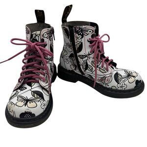Dr. Martens Pascal Junior 1460 Meadow Print Boots Girls Size 1
